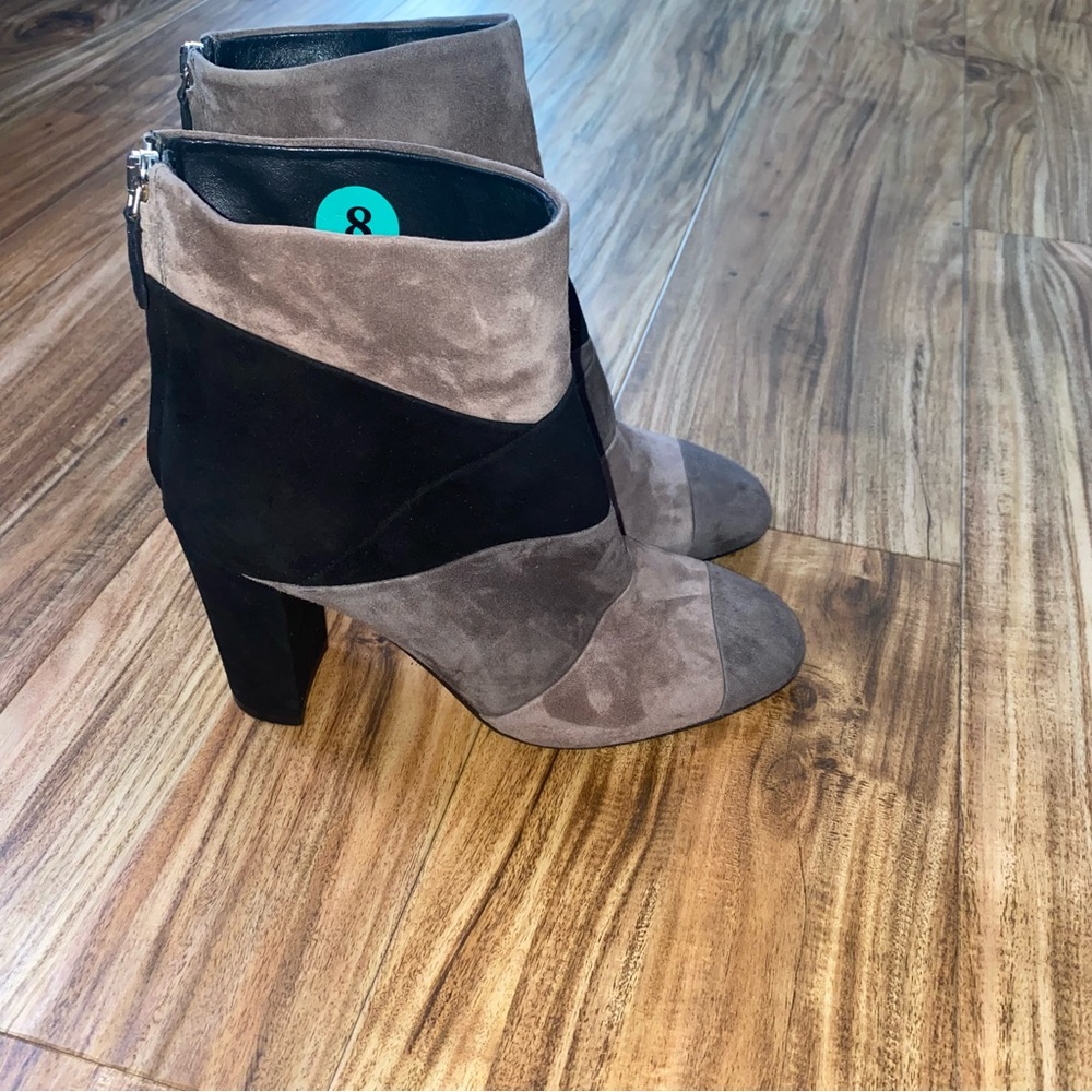 Grigiarancio Leather Patchwork Booties - image 3